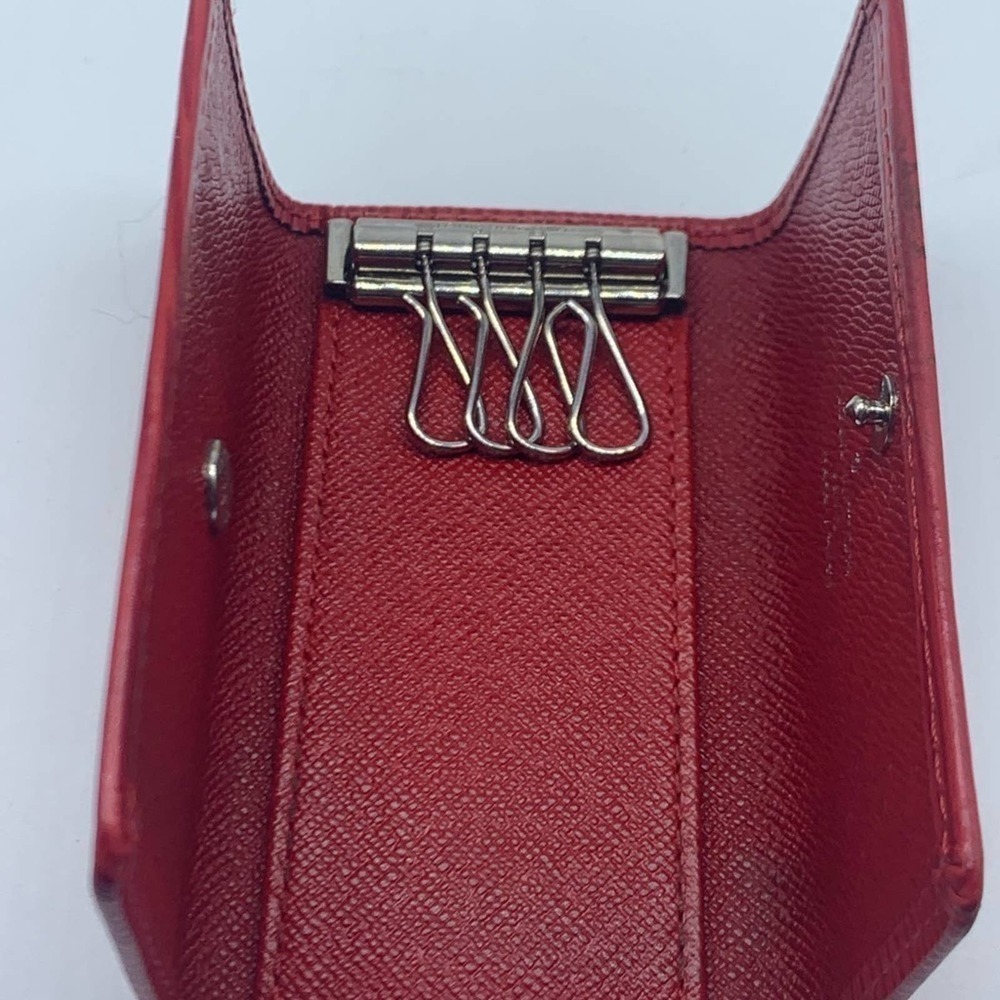 LOUIS VUITTON red leather key holder wallet - Picture 15 of 16